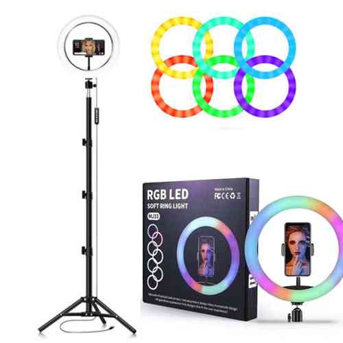 MJ33 RGB LED Soft Ring Light + 7 fit stand.