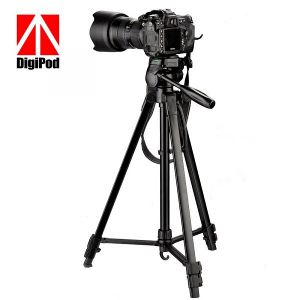 DIGIPOD TR452 Aluminum Camera Tripod (4.4 Feet)- Suitable To Mobile, Mirrorless Camera, DSLR
