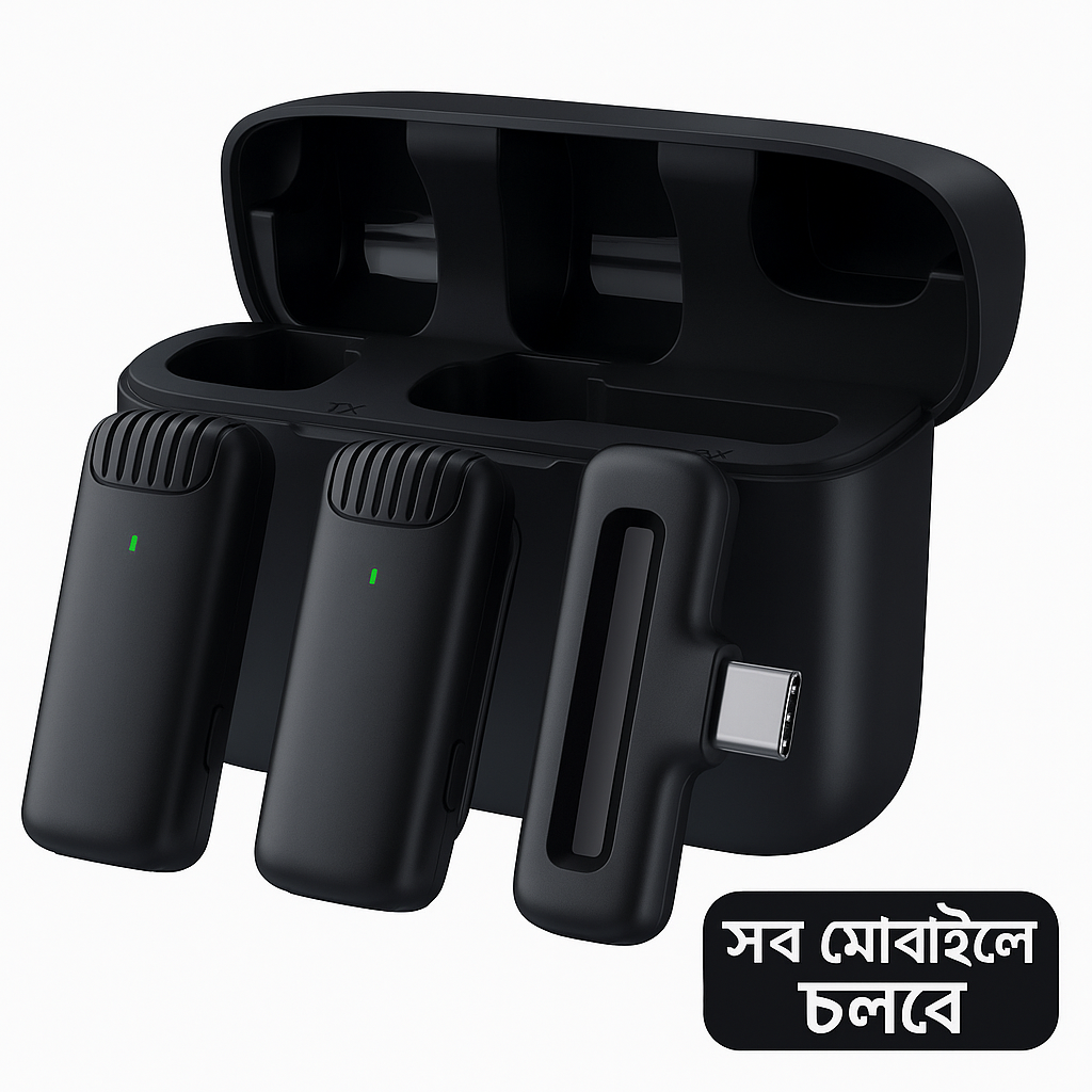 DK11 Dual Wireless Microphone with Charging Case